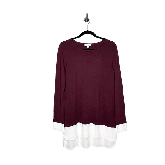 Susan Graver Sweaters - NEW Susan Graver Layered Sweater Top Violet Size Small